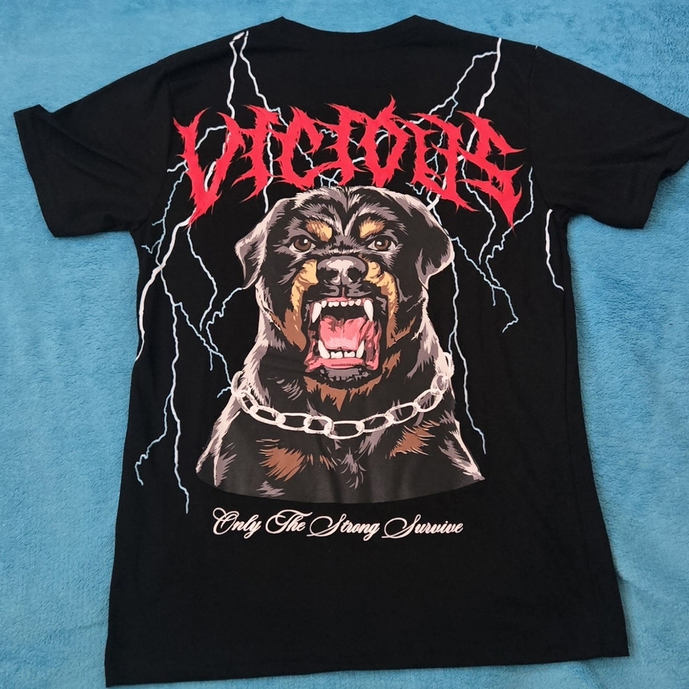 Gstr Vicious Black Graphic Dog T-Shirt
